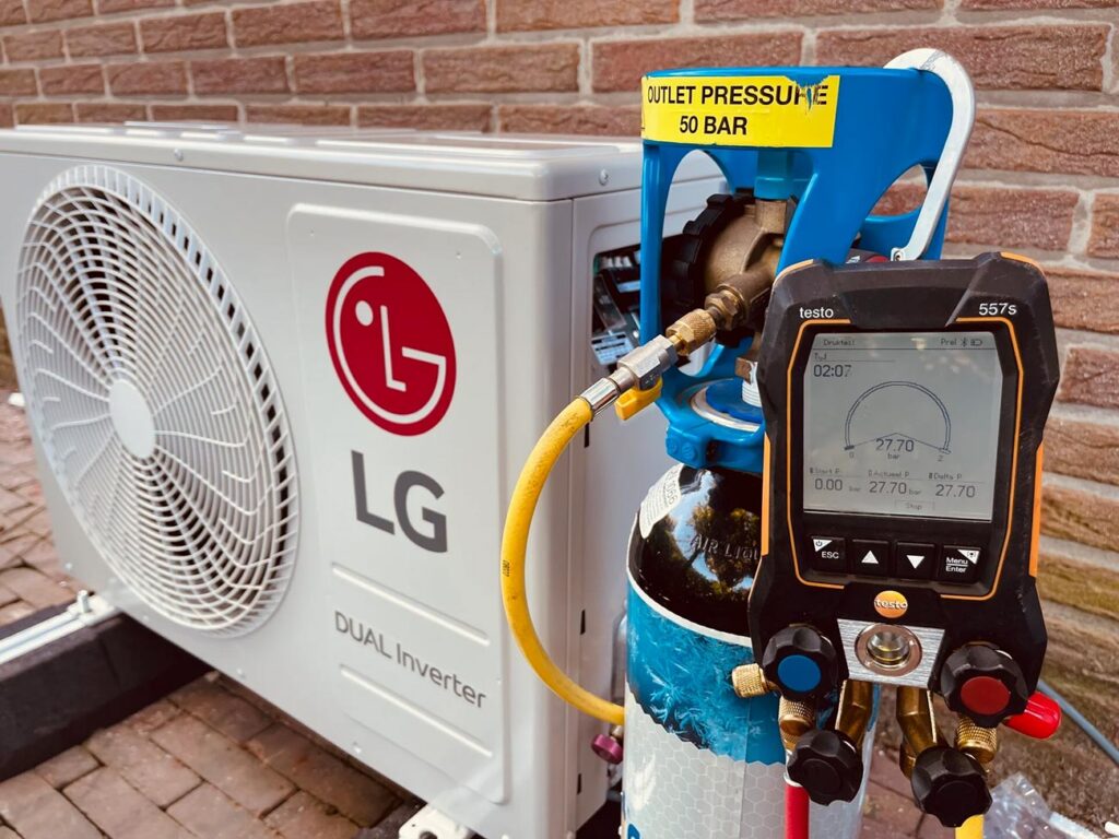 Drukregularasite van een warmtepomp
